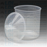 GODET PPS +COUV+BOUCH 0,650 ML 125æ (CARTON 50)