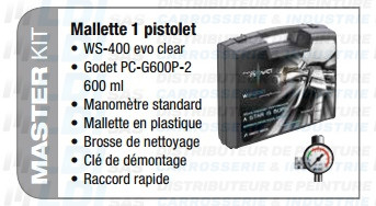 MALLETTE PISTOLET WS 400  BUSE  1.4 HD VERNIS