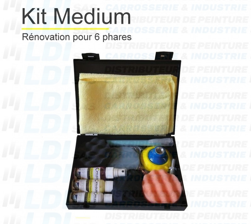 KIT RENOVATION OPTIQUE VOITURE 6 PHARES